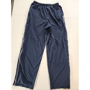 Vintage 90s Nike Fit Mens XL Zip Ankle Windbreaker Track Pants Navy Blue Unlined